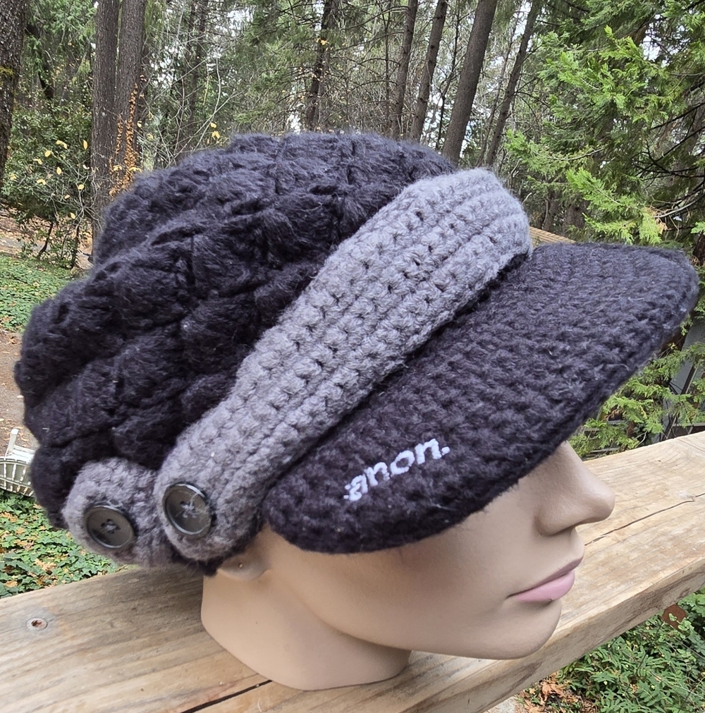 Anon Knit Crochet Snuggly Like New Winter Sloutchy Hat - Picture 2 of 5